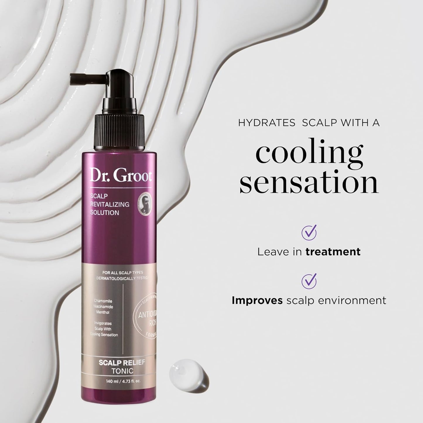 Dr. Groot Thickening Scalp Serum and Calming Tonic Set for Hair Loss